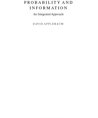 خرید و دانلود نسخه کامل کتاب Probability and Information: An Integrated Approach