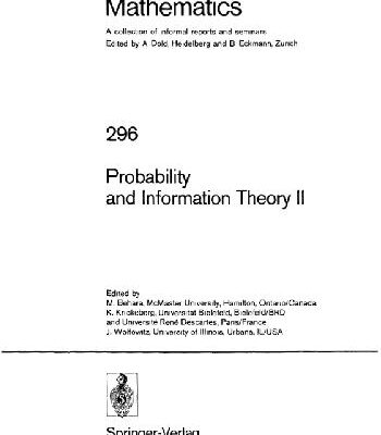 خرید و دانلود نسخه کامل کتاب Probability And Information Theory II