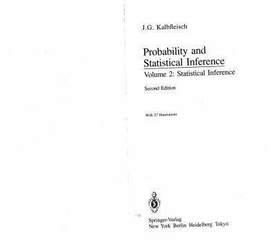 خرید و دانلود نسخه کامل کتاب Probability and  Statistical Inference Volumen 2.