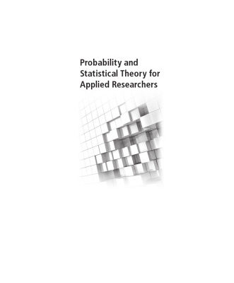 خرید و دانلود نسخه کامل کتاب Probability and Statistical Theory for Applied Researchers