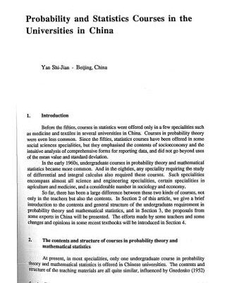 خرید و دانلود نسخه کامل کتاب Probability and Statistics Courses in the Universities in China