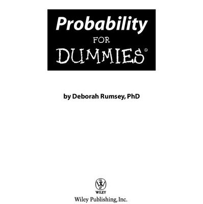 خرید و دانلود نسخه کامل کتاب Probability For Dummies