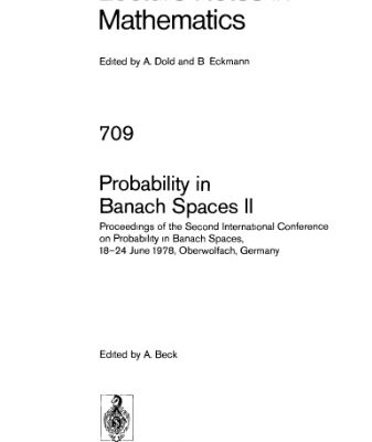 خرید و دانلود نسخه کامل کتاب Probability in Banach Spaces II