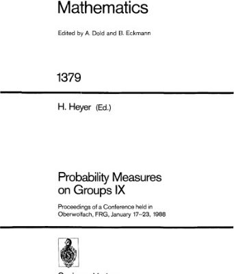 خرید و دانلود نسخه کامل کتاب Probability Measures on Groups IX