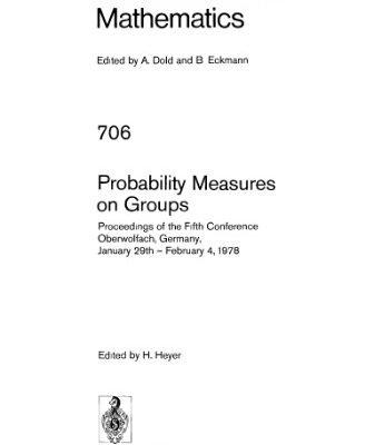 خرید و دانلود نسخه کامل کتاب Probability Measures on Groups