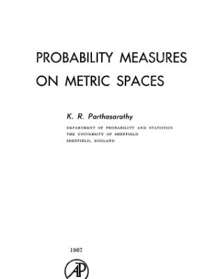 خرید و دانلود نسخه کامل کتاب Probability measures on metric spaces