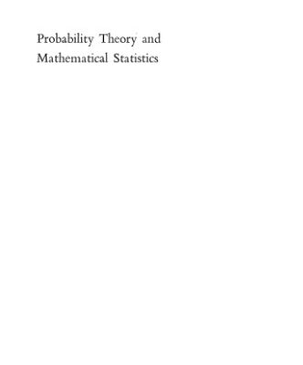 خرید و دانلود نسخه کامل کتاب Probability theory and mathematical statistics