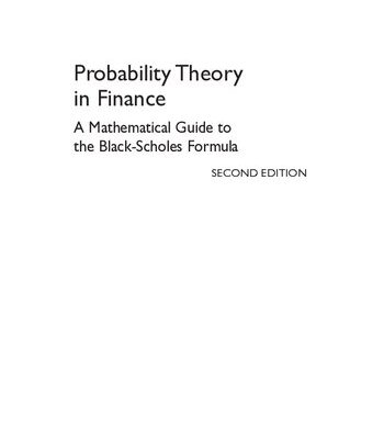 خرید و دانلود نسخه کامل کتاب Probability Theory in Finance