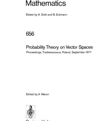 خرید و دانلود نسخه کامل کتاب Probability Theory on Vector Spaces