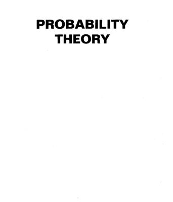 خرید و دانلود نسخه کامل کتاب Probability Theory