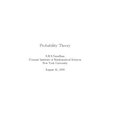خرید و دانلود نسخه کامل کتاب Probability theory