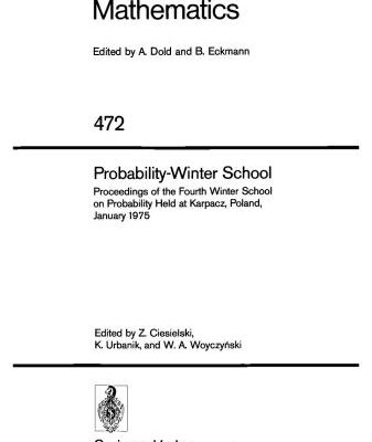 خرید و دانلود نسخه کامل کتاب Probability Winter School