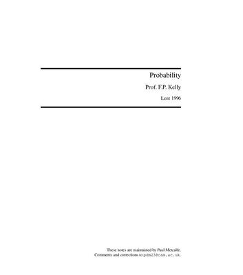 خرید و دانلود نسخه کامل کتاب Probability
