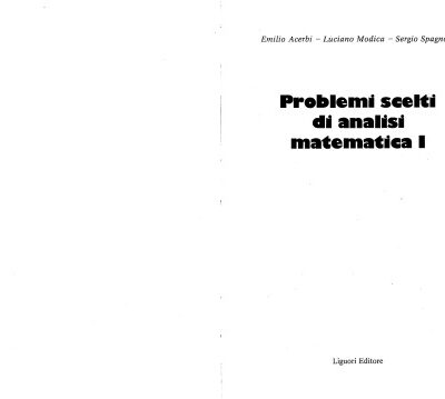 خرید و دانلود نسخه کامل کتاب Problemi scelti di analisi matematica 1