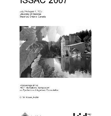 خرید و دانلود نسخه کامل کتاب Proceedings ISSAC 2007