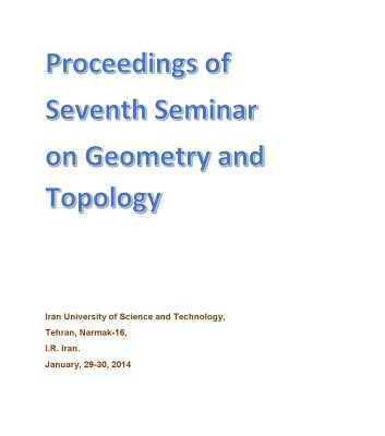 خرید و دانلود نسخه کامل کتاب Proceedings of 7th seminar on differential geometry and topology