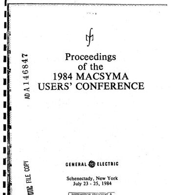 خرید و دانلود نسخه کامل کتاب Proceedings of the 1984 Macsyma Users’ Conference