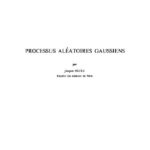 خرید و دانلود نسخه کامل کتاب Processus aleatoires gaussiennes: notes de cours a Montreal 1968
