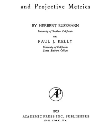 خرید و دانلود نسخه کامل کتاب Projective geometry and projective metrics