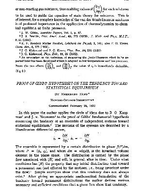 خرید و دانلود نسخه کامل کتاب Proof of Gibbs Hypothesis on the Tendency toward Statistical Equilibrium