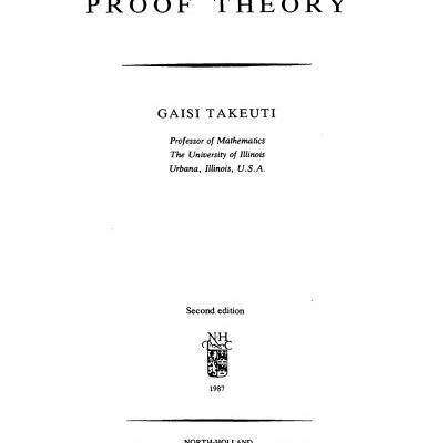خرید و دانلود نسخه کامل کتاب Proof Theory