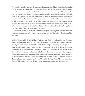 خرید و دانلود نسخه کامل کتاب Proofs and Confirmations: The Story of the Alternating-Sign Matrix Conjecture