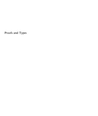 خرید و دانلود نسخه کامل کتاب Proofs and Types