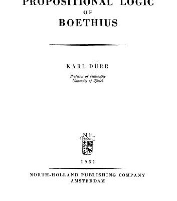 خرید و دانلود نسخه کامل کتاب Propositional logic of Boethius
