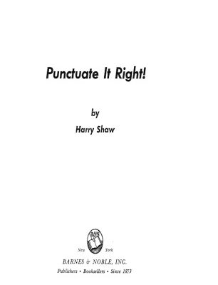 خرید و دانلود نسخه کامل کتاب Punctuate it Right!