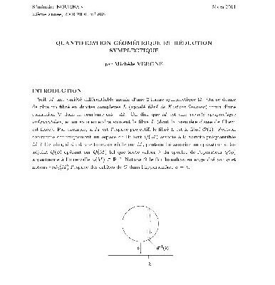 خرید و دانلود نسخه کامل کتاب Quantification geometrique et reduction symplectique
