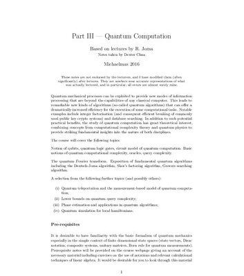 خرید و دانلود نسخه کامل کتاب Quantum Computation