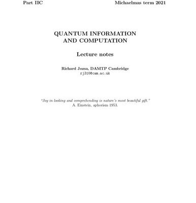 خرید و دانلود نسخه کامل کتاب Quantum Information and Computation