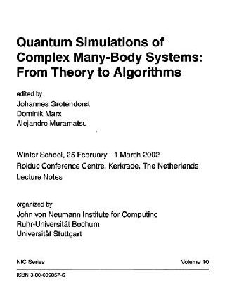 خرید و دانلود نسخه کامل کتاب Quantum Simulations of Complex Many-Body Systems
