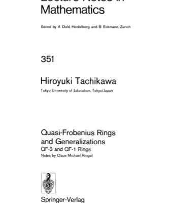 خرید و دانلود نسخه کامل کتاب Quasi-Frobenius Rings and Generalizations QF-3 and QF-1 Rings