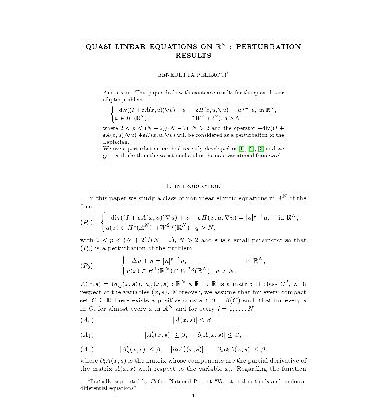 خرید و دانلود نسخه کامل کتاب Quasi-linear equations in Bbb R^N perturbation results