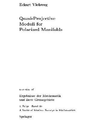 خرید و دانلود نسخه کامل کتاب Quasi-Projective Moduli for Polarized Manifolds