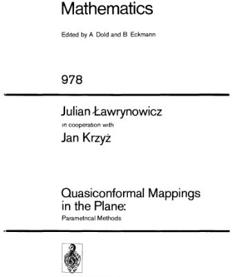 خرید و دانلود نسخه کامل کتاب Quasiconformal Mappings in the Plane:: Parametrical Methods