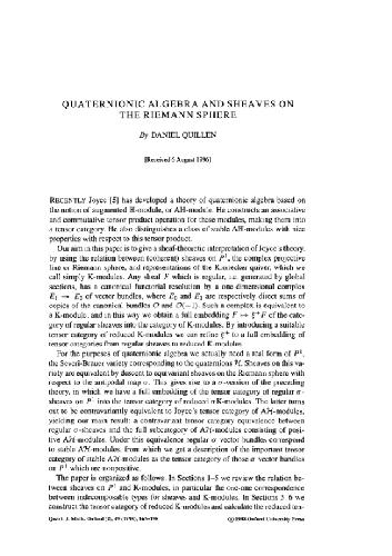 خرید و دانلود نسخه کامل کتاب Quaternionic algebra and sheaves on the Riemann sphere_6896e7f7d3cb0.jpeg خرید و دانلود نسخه کامل کتاب Quaternionic algebra and sheaves on the Riemann sphere