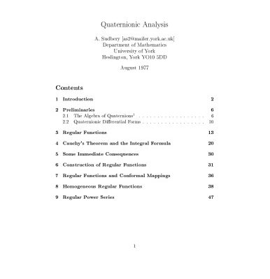 خرید و دانلود نسخه کامل کتاب Quaternionic analysis