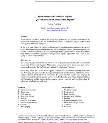 خرید و دانلود نسخه کامل کتاب Quaternions and Geometric Algebra