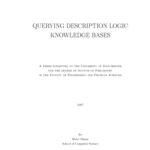 خرید و دانلود نسخه کامل کتاب Querying Description Logic Knowledge Bases [PhD Thesis]