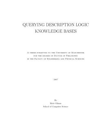 خرید و دانلود نسخه کامل کتاب Querying Description Logic Knowledge Bases [PhD Thesis]