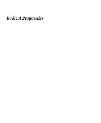 خرید و دانلود نسخه کامل کتاب Radical pragmatics