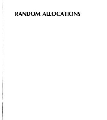 خرید و دانلود نسخه کامل کتاب Random allocations