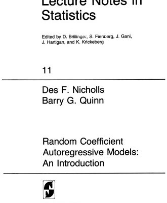 خرید و دانلود نسخه کامل کتاب Random Coefficient Autoregressive Models: An Introduction