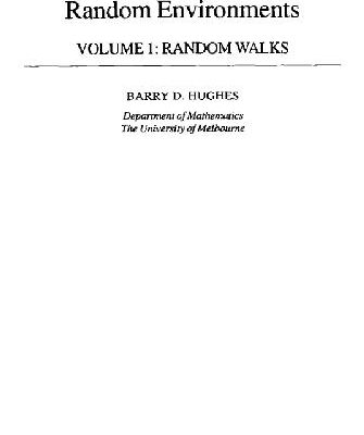 خرید و دانلود نسخه کامل کتاب Random Walks and Random Environments: Volume 1: Random Walks