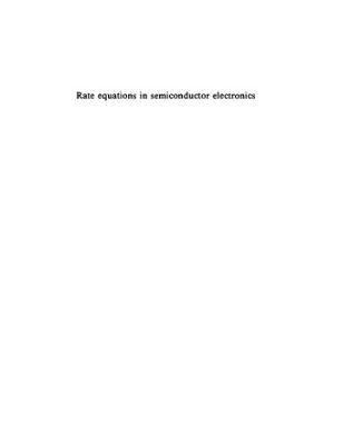 خرید و دانلود نسخه کامل کتاب Rate Equations in Semiconductor Electronics