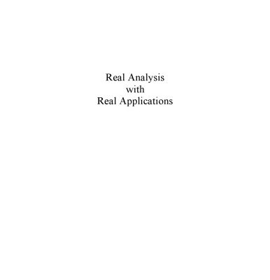 خرید و دانلود نسخه کامل کتاب Real Analysis with Real Applications