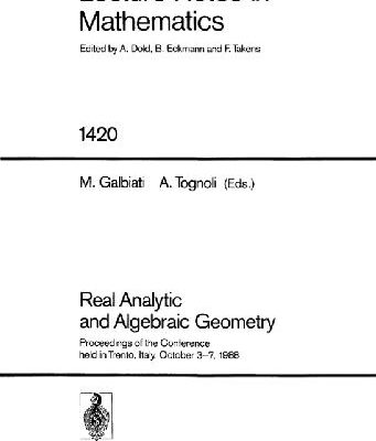 خرید و دانلود نسخه کامل کتاب Real Analytic and Algebraic Geometry