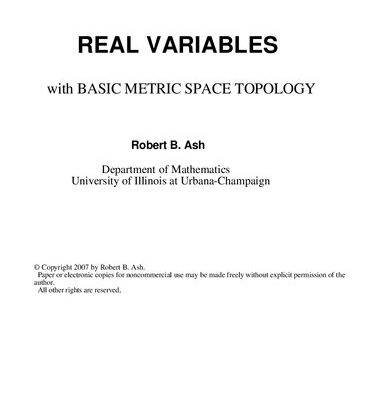 خرید و دانلود نسخه کامل کتاب Real Variables with Basic Metric Space Topology